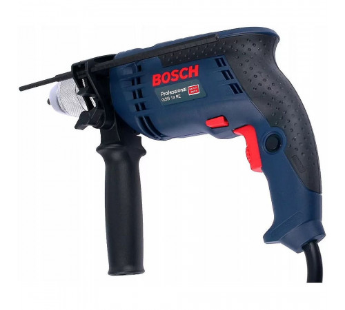 Сетевая ударная дрель Bosch GSB 13 RE, быстрозажимной патрон, 600Вт, картон (0601217100) (371902)