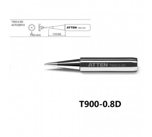 Аксессуары для пайки Atten Паяльное жало , T900-0.8D