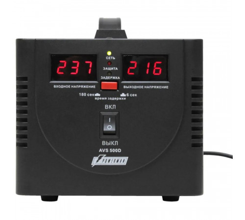 Стабилизатор напряжения Powerman AVS 500 D Black (6015735) AVS 500 D Black (445932) {6}