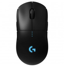 Мышь игровая Logitech G PRO Wireless |910-005272| черная, сенсор Hero 25K 100-25600dpi, USB |910-005272| приемник LIGHTSPEED™, 7 кнопок, 5 профилей пользователя, RGB-подсветка, под обе руки