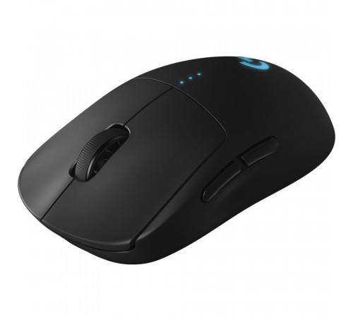 Мышь игровая Logitech G PRO Wireless |910-005272| черная, сенсор Hero 25K 100-25600dpi, USB |910-005272| приемник LIGHTSPEED™, 7 кнопок, 5 профилей пользователя, RGB-подсветка, под обе руки