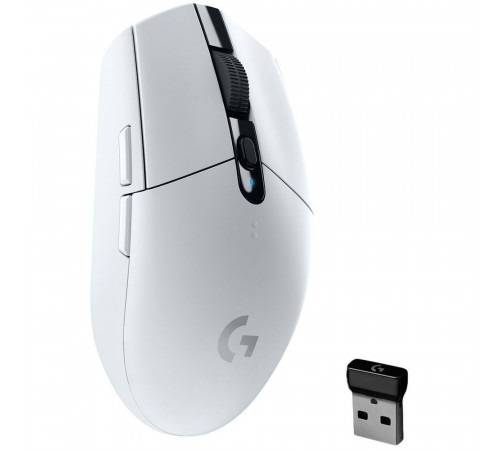 Мышь игровая Logitech G305 Lightspeed White |910-005291| белая, 200-12000dpi, беспроводная 2.4GHz, |910-005291| USB приемник LIGHTSPEED™, 5 программируемых кнопок, под обе руки