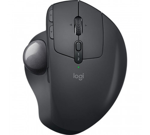 Мышь-трекбол Logitech MX Ergo |910-005179| черный, оптический светодиодный сенсор 512-2048dpi, |910-005179| Bluetooth+2.4G, эргономичный дизайн, 8 кнопок, АКБ до 4мес., правый хват