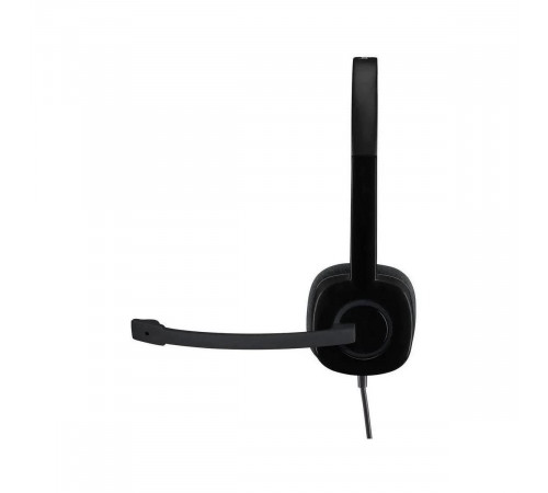 Гарнитура Logitech H151 |981-000589| черная, накладные амбушюры, поворотный микрофон, jack 3.5мм, управление на кабеле, кабель 1.8м