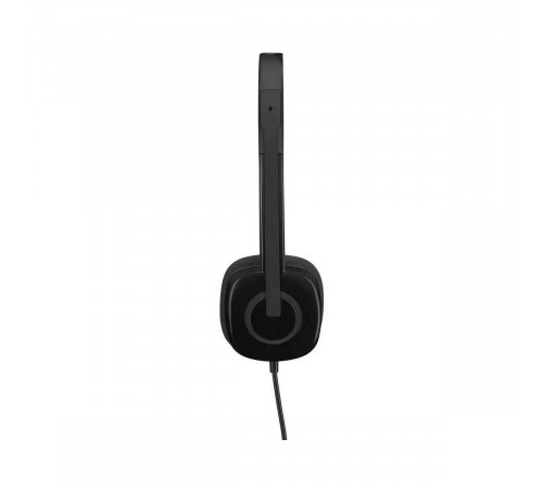Гарнитура Logitech H151 |981-000589| черная, накладные амбушюры, поворотный микрофон, jack 3.5мм, управление на кабеле, кабель 1.8м