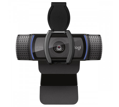 Веб-камера Logitech C920S Pro HD черная, 3Mp, FHD 1080p@30fps, автофокус, угол обзора |960-001252| 78°, складная подставка, USB2.0, кабель 1.5м