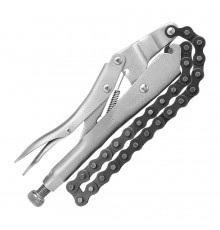 Зажимные клещи цепные с фиксатором Deli DL20018 230мм, длина цепи 450мм, регулировочный винт