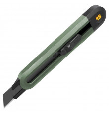 Технический нож "Home Series Green" Deli HT4018L  ширина лезвия 18мм, эксклюзивный дизайн, корпус из высококачественного софттач пластика