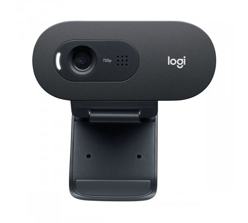Веб-камера Logitech C505e черная, 1.2Mp, HD 720p@30fps, постоянный фокус, угол обзора |960-001372| 60°, складная конструкция, USB2.0, кабель 2м