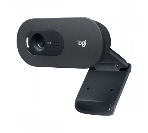 Веб-камера Logitech C505e черная, 1.2Mp, HD 720p@30fps, постоянный фокус, угол обзора |960-001372| 60°, складная конструкция, USB2.0, кабель 2м