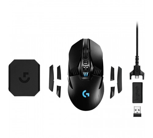 Мышь игровая Logitech G903 Lightspeed Hero |910-005673| черная, 100-16000dp беспроводная 100-16000dp Hero 25K,  2.4GHz и Bluetooth, USB приемник LIGHTSPEED™, 11 кнопок, Li-Po + USB 1,8м, под обе руки