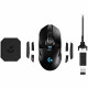 Мышь игровая Logitech G903 Lightspeed Hero |910-005673| черная, 100-16000dp беспроводная 100-16000dp Hero 25K,  2.4GHz и Bluetooth, USB приемник LIGHTSPEED™, 11 кнопок, Li-Po + USB 1,8м, под обе руки