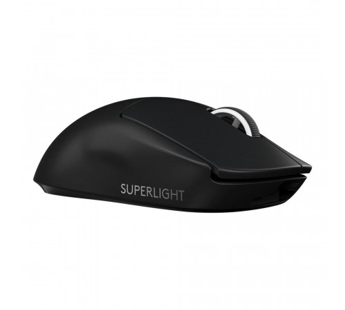 Мышь игровая Logitech PRO X Superlight Black (910-005884) черная, беспроводная Lightspeed, cенсор Hero 25K 100-25600dpi, 6 кнопок, облегченная 63гр, USB кабель 1,8м, под обе руки