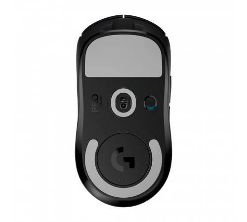 Мышь игровая Logitech PRO X Superlight Black (910-005884) черная, беспроводная Lightspeed, cенсор Hero 25K 100-25600dpi, 6 кнопок, облегченная 63гр, USB кабель 1,8м, под обе руки