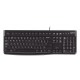 Клавиатура Logitech K120 черная, офисная, 104 клавиши, защита от воды |920-002583| USB 1.5м, RTL