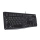 Клавиатура Logitech K120 черная, офисная, 104 клавиши, защита от воды |920-002583| USB 1.5м, RTL