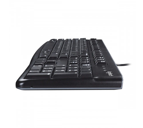Клавиатура Logitech K120 черная, офисная, 104 клавиши, защита от воды |920-002583| USB 1.5м, RTL