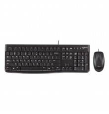 Комплект клавиатура и мышь LogitechDesktop MK120 (920-002561) клавиатура K120 черная, 104 клавиши с защитой от воды |920-002589| Клавиатура K120, мышь M100, цвет черный, USB, RTL