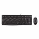 Комплект клавиатура и мышь LogitechDesktop MK120 (920-002561) клавиатура K120 черная, 104 клавиши с защитой от воды |920-002589| Клавиатура K120, мышь M100, цвет черный, USB, RTL