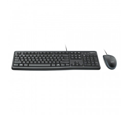 Комплект клавиатура и мышь LogitechDesktop MK120 (920-002561) клавиатура K120 черная, 104 клавиши с защитой от воды |920-002589| Клавиатура K120, мышь M100, цвет черный, USB, RTL