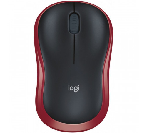 Мышь беспроводная Lgitech M185 Red красная, оптическая, 1000dpi, 2.4GHz, USB-ресивер Logitech Unifying®