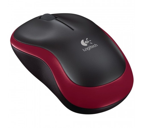Мышь беспроводная Lgitech M185 Red красная, оптическая, 1000dpi, 2.4GHz, USB-ресивер Logitech Unifying®