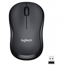 Мышь беспроводная Logitech M221 Silent Charcoal черная, оптическая, 1000dpi, 2.4 GHz, USB-ресивер, бесшумная (066199)