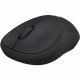 Мышь беспроводная Logitech M221 Silent Charcoal черная, оптическая, 1000dpi, 2.4 GHz, USB-ресивер, бесшумная (066199)