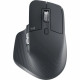 Мышь беспроводная Logitech MX Master 3S Graphite черная, 200-8000 dpi (Darkfield high precision), Bluetooth+2.4 GHz USB-ресивер (Logitech Unifying®), 7 кнопок, перезаряжаемая литий-полимерная батарея (500 мА·ч)