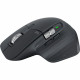 Мышь беспроводная Logitech MX Master 3S Graphite черная, 200-8000 dpi (Darkfield high precision), Bluetooth+2.4 GHz USB-ресивер (Logitech Unifying®), 7 кнопок, перезаряжаемая литий-полимерная батарея (500 мА·ч)