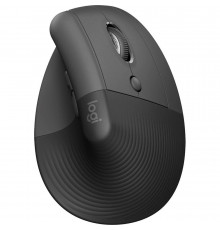 Мышь беспроводная Logitech Lift Graphite черная, 200-4000 dpi, Bluetooth BLE+2.4 GHz USB-ресивер (Logi Bolt ®), 6 кнопок, 1x AA элемент