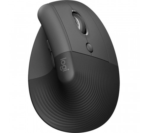 Мышь беспроводная Logitech Lift Graphite черная, 200-4000 dpi, Bluetooth BLE+2.4 GHz USB-ресивер (Logi Bolt ®), 6 кнопок, 1x AA элемент