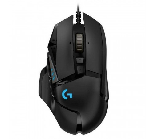 Мышь игровая Logitech G502 Hero16K черная, оптическая (Hero25K) , 100-25600dpi, 1мс, USB 2.1м, 11 кнопок (2 механика), RGB подсветка, утяжелители, под правую руку