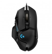 Мышь игровая Logitech Bad Pack G502 Hero16K черная, оптическая (Hero25K) , 100-25600dpi, 1мс, USB 2.1м, 11 кнопок (2 механика), RGB подсветка, утяжелители, под правую руку