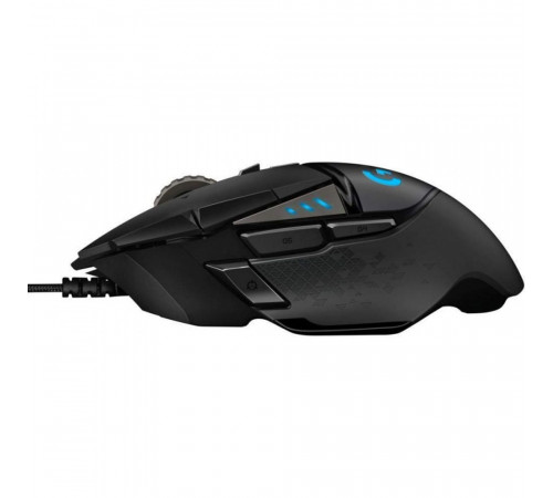 Мышь игровая Logitech G502 Hero16K черная, оптическая (Hero25K) , 100-25600dpi, 1мс, USB 2.1м, 11 кнопок (2 механика), RGB подсветка, утяжелители, под правую руку
