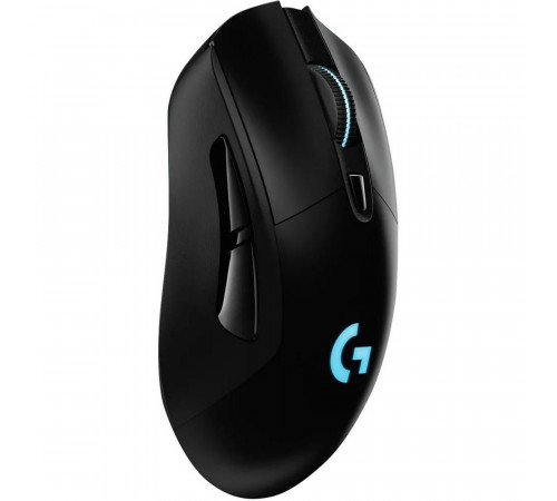 Мышь игровая Logitech G703 Lightspeed черная, сенсор 100-25600dpi (Hero25K), беспроводная 2.4GHz + USB 1,8м, 5 программируемых кнопок + колесо прокрутки, RGB-подсветка, под правую руку