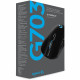 Мышь игровая Logitech G703 Lightspeed черная, сенсор 100-25600dpi (Hero25K), беспроводная 2.4GHz + USB 1,8м, 5 программируемых кнопок + колесо прокрутки, RGB-подсветка, под правую руку