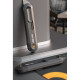 Набор технических ножей "Home Series Black" Deli HT4003 (ножи 9мм+18мм+Т-образный), эксклюзивный дизайн, корпус из высококачественного софттач пластика
