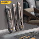 Набор технических ножей Bad Pack "Home Series Black" Deli HT4003 (ножи 9мм+18мм+Т-образный), эксклюзивный дизайн, корпус из высококачественного софттач пластика