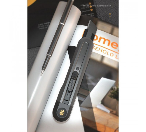 Набор технических ножей Bad Pack "Home Series Black" Deli HT4003 (ножи 9мм+18мм+Т-образный), эксклюзивный дизайн, корпус из высококачественного софттач пластика
