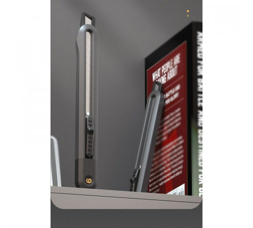 Набор технических ножей "Home Series Black" Deli HT4003 (ножи 9мм+18мм+Т-образный), эксклюзивный дизайн, корпус из высококачественного софттач пластика