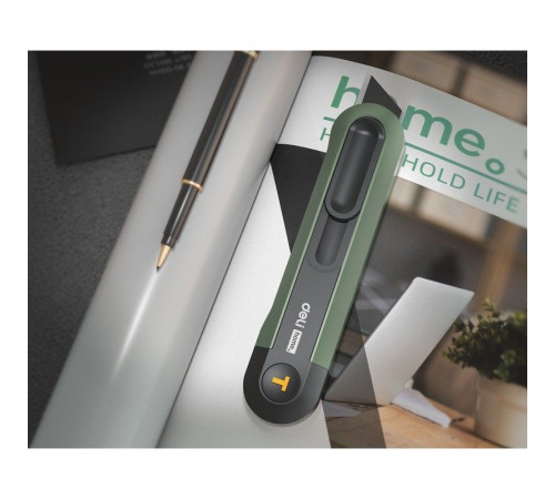 Набор технических ножей "Home Series Green" Deli Bad Pack  HT4003L (ножи 9мм+18мм+Т-образный), эксклюзивный дизайн, корпус из высококачественного софттач пластика