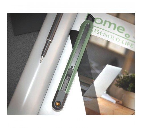Набор технических ножей "Home Series Green" Deli Bad Pack  HT4003L (ножи 9мм+18мм+Т-образный), эксклюзивный дизайн, корпус из высококачественного софттач пластика