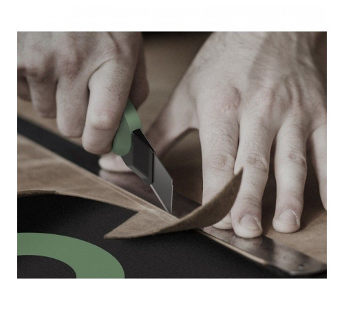 Набор технических ножей "Home Series Green" Deli HT4003L (ножи 9мм+18мм+Т-образный), эксклюзивный дизайн, корпус из высококачественного софттач пластика