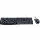 Комплект клавиатура и мышь Logitech  Desktop MK200 цвет черный, клавиатура 112 клавиш (8 мультимедиа), USB 1.8м, мышь 1000dpi, USB 1.8м, RTL