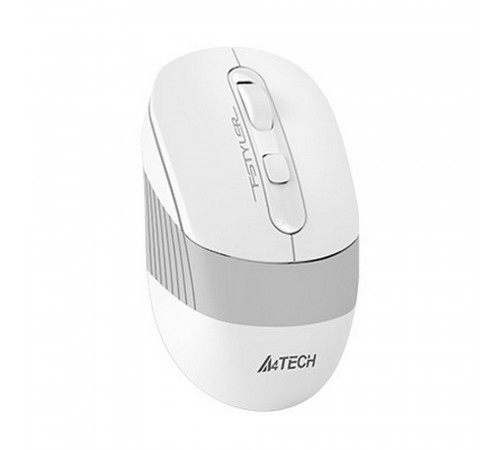 Мышь A4Tech Fstyler FB10C белый/серый оптическая (2400dpi) беспроводная BT/Radio USB (4but) FB10C GRAYISH WHITE