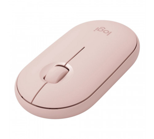 Мышь беспроводная Logitech Pebble M350 Pink розовая, оптическая, 1000dpi, 2.4GHz, USB-ресивер, бесшумная, под обе руки