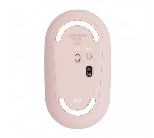 Мышь беспроводная Logitech Pebble M350 Pink розовая, оптическая, 1000dpi, 2.4GHz, USB-ресивер, бесшумная, под обе руки