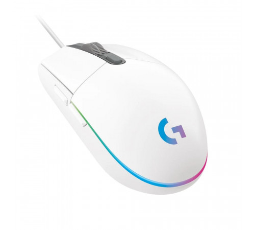 Мышь игровая Logitech G102 LIGHTSYNC White белая, оптическая, 200-8000dpi, 2.1м USB2.0, 6 программируемых кнопок, RGB подсветка, под обе руки
