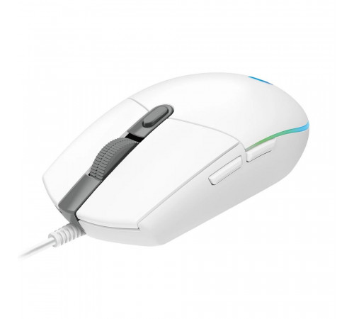 Мышь игровая Logitech G102 LIGHTSYNC White белая, оптическая, 200-8000dpi, 2.1м USB2.0, 6 программируемых кнопок, RGB подсветка, под обе руки